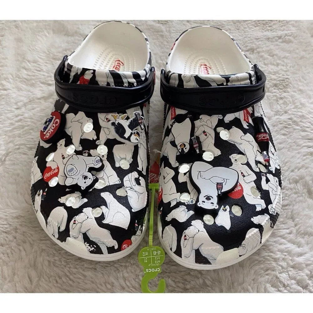 Crocs Coca-Cola Classic Polar Bear Clogs With Jibbitz 209314-100 Men’s Sz 13 NEW